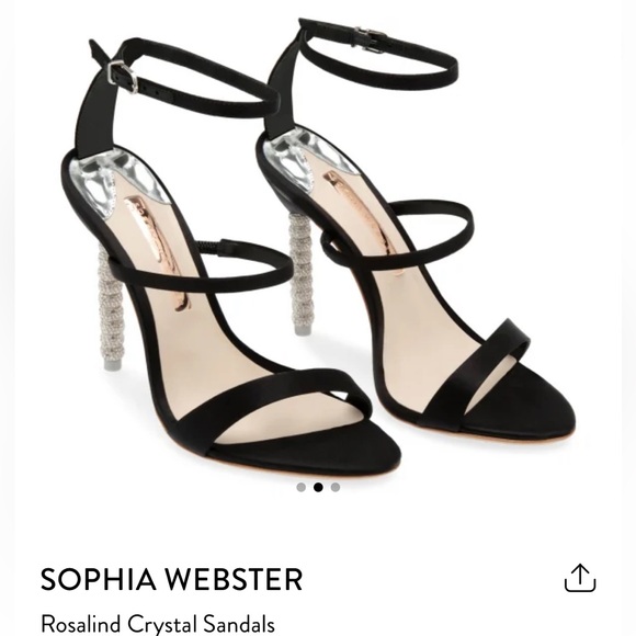 SOPHIA WEBSTER
Women's Rosalind
Crystal Triple Strap Heeled Sandals -
Black 7.5 - Picture 4 of 16